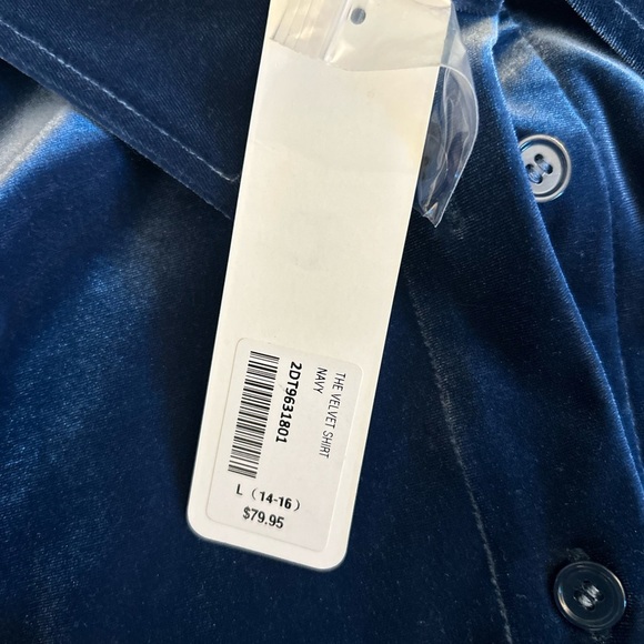 Soft Surroundings Blue 3/4 Sleeve Button Down Tunic - Picture 11 of 13